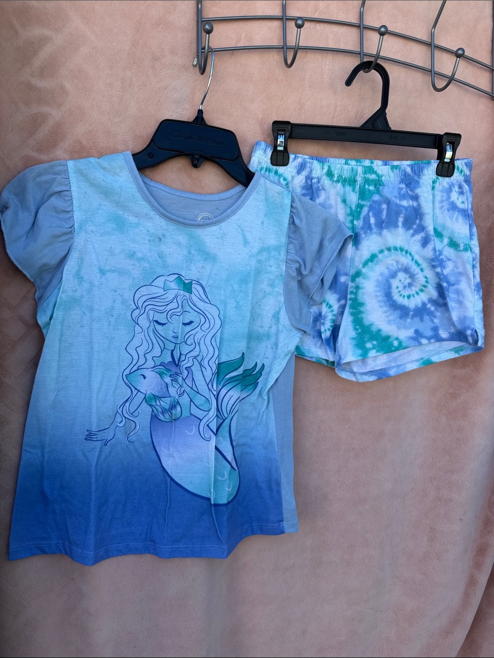 Girls L 10/12 Mermaid Pajama Set